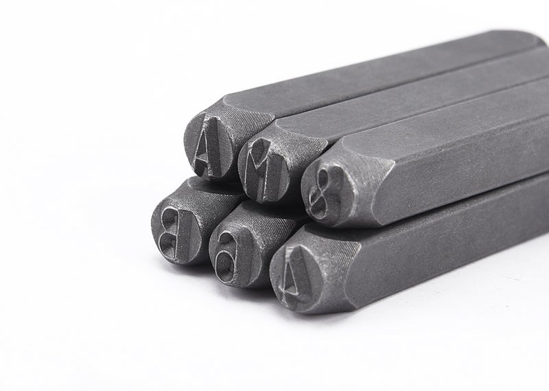 HimaPro Letter and Number Stamp Set 36pcs 40Cr Alloy Steel Metal Stamp Number & Letter Punch Set in a Wooden case (6mm 1/4 Inch) - Image 3